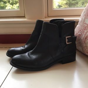 Crown Vintage Black Cutout Ankle Booties